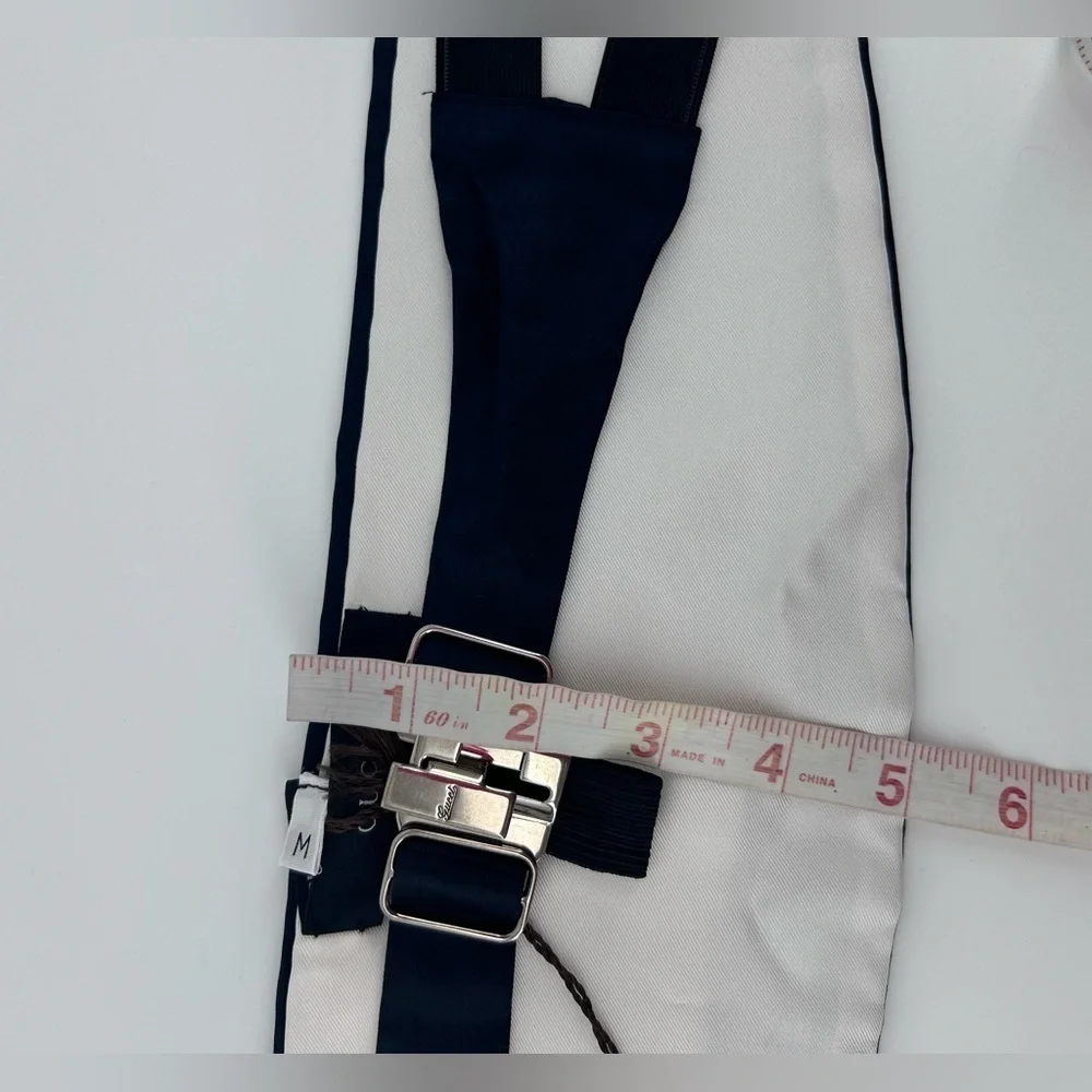 New With Tags Gucci Cummerbund Tuxedo Belt navy blue 100% Silk Medium